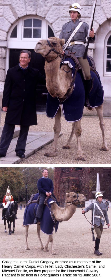 Daniel Gregory on Teifet, the Camel, with Michael Portillo
